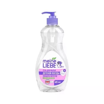 Гель для мытья детской посуды овощей и фруктов Meine Liebe Eco с экстрактом алоэ вера 0+ 485мл