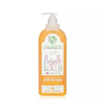 Гель для мытья посуды Synergetic " Апельсин " 1л
