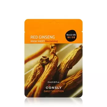 Глубоко увлажняющая маска для лица Consly Red Ginseng с экстрактом красного женьшеня 25мл