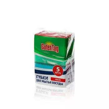 Губка Guten Tag для мытья посуды maxi 5шт
