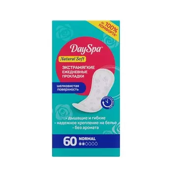 Экстрамягкие ежедневные прокладки Day Spa Natural Soft Normal 60шт