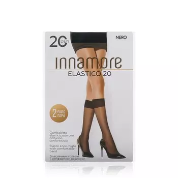 Капроновые гольфы Innamore Elastico 20den Nero , 2 пары