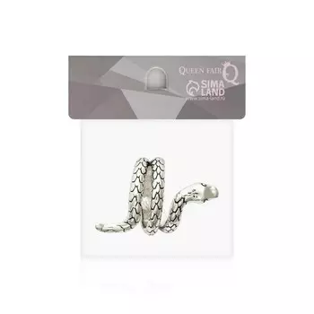 Кольцо Queen Fair " Змея " серебро, безразмерное