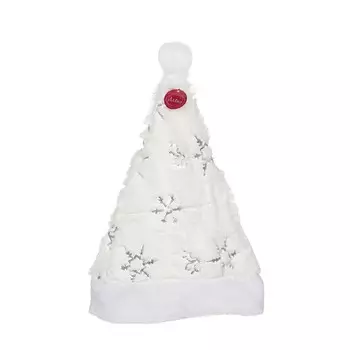 Колпак Artus Новый Год Мех со снежинками Белый с серебром