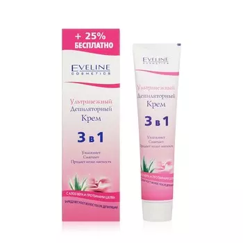 Крем для депиляции Eveline с алоэ вера и протеинами шелка 125мл