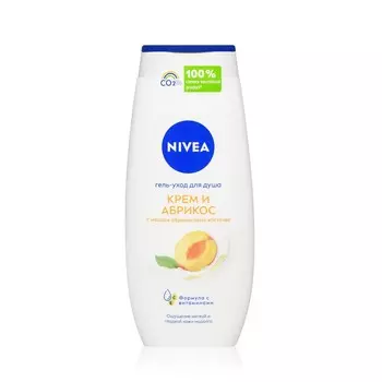 Крем - гель NIVEA для душа " молоко и абрикос " 250мл