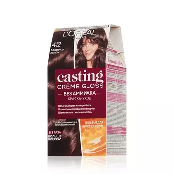 Крем - краска L'Oreal Paris Casting creme gloss для волос 412 Какао со льдом