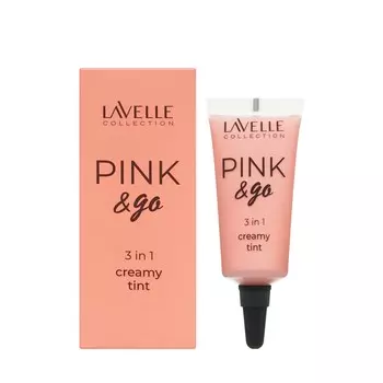 Кремовый тинт для лица и губ Lavelle Pink & Go 3 in 1 02 7мл