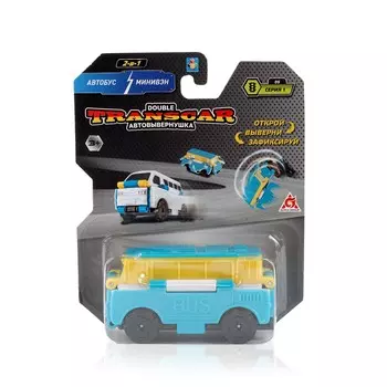 Машинка 1 Toy Transcar Double " Автобус-Минивен 2в1 " 8см