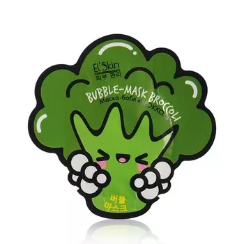 Маска - бабл для лица El'Skin " Bubble-mask Broccoli " с экстрактом брокколи 10г