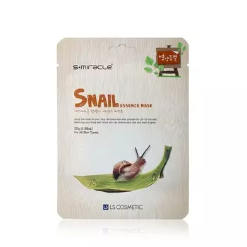 Маска для лица S+miracle питательная , с экстрактом секрета улитки 25г