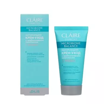 Матирующий крем - уход с пребиотическим комплексом Claire Cosmetics Microbiome Balance 50мл