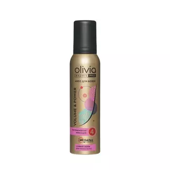 Мусс для волос Olivia expert PRO Volume & Power экстрасильная фиксация 4 150мл