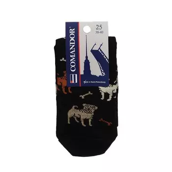 Мужские носки Opium Comandor " Мопсы " , Черный , р.25