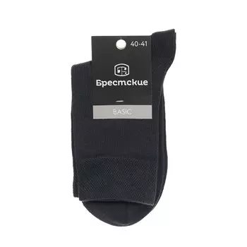 Мужские однотонные носки Брестские Basic Темно-серый р.40-41