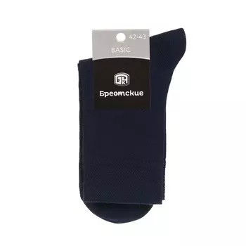 Мужские однотонные носки Брестские Basic Темно-синий р.42-43