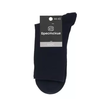 Мужские однотонные носки Брестские Basic Темно-синий р.44-45