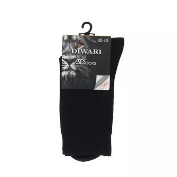 Мужские однотонные носки Diwari Черный р.42-43