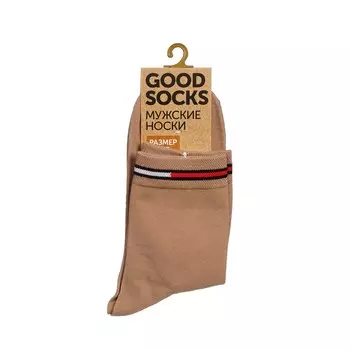 Мужские однотонные носки Good Socks Цветная полоска Бежевый р.39-43