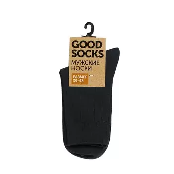 Мужские однотонные носки Good Socks Лапша Графит р.39-43