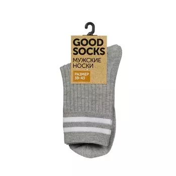 Мужские однотонные носки Good Socks Лапша Светло-серый р.39-43