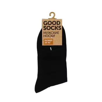 Мужские однотонные носки Good Socks WHW22102-1 Черный р.39-43