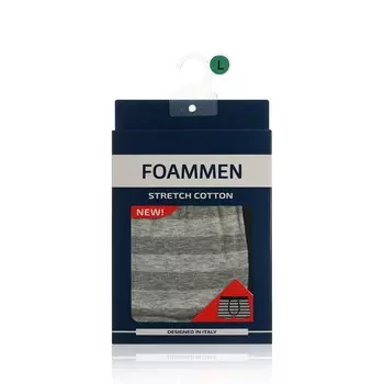 Мужские трусы Foammen Fo210003-3 , Серые в полоску , L