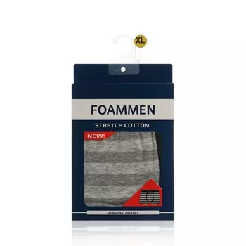 Мужские трусы Foammen Fo210003-3 , Серые в полоску , XL