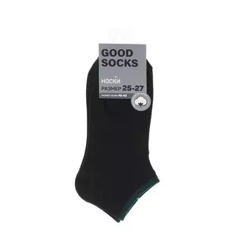 Мужские укороченные носки Good Socks черные с полоской р.25-27