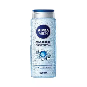 Мужской гель для душа NIVEA Men " Заряд чистоты " 500мл