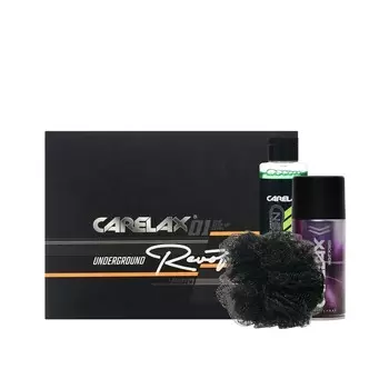 Мужской подарочный набор Carelax ( гель для душа Extreme Energy 250мл + дезодорант для тела Night Power 150мл + мочалка для тела Aqua Joy )