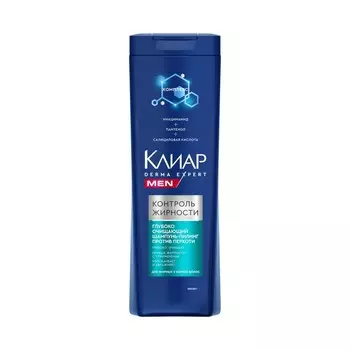 Мужской шампунь - пилинг против перхоти Клиар Men " Контроль жирности " 380мл