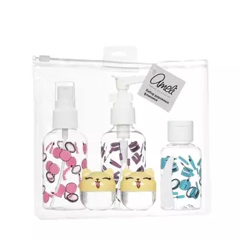 Набор косметических аксессуаров Ameli с принтом 7 предметов