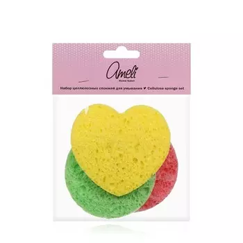Набор спонжей Ameli косметических целлюлозных 3шт
