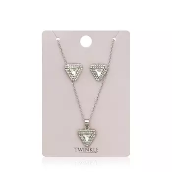 Набор украшений Twinkle ( серьги + подвеска + Цепочка )