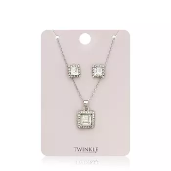 Набор украшений Twinkle ( серьги + подвеска + Цепочка )