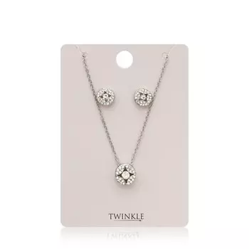 Набор украшений Twinkle ( серьги + подвеска + Цепочка )