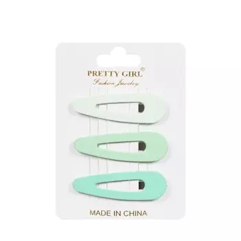 Набор заколок для волос Pretty Girl Светло-зеленый 3шт
