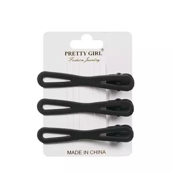 Набор зажимов для волос Pretty Girl черные 3шт
