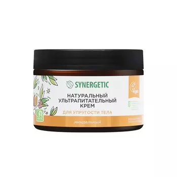 Натуральный ультрапитательный крем для упругости тела Synergetic " Миндальный " 300мл