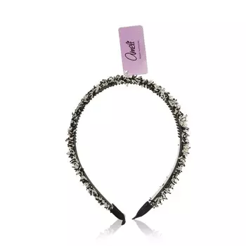 Ободок для волос Ameli Белый твидовый