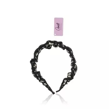 Ободок для волос Ameli гусиная лапка Черно-белая