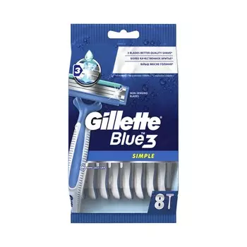 Одноразовые станки для бритья Gillette Blue 3 Simple 8шт