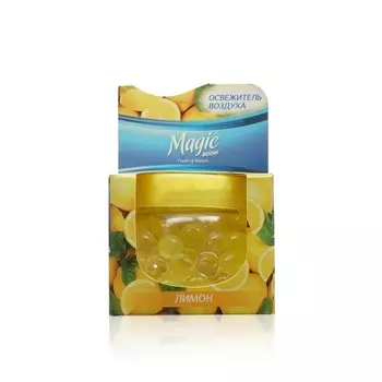 Освежитель воздуха - Magic Boom универсальный гелевый запахов " Лимон " 100г