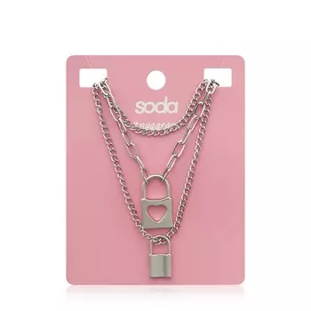 Ожерелье Soda " Chain 3-in-1 silver color "