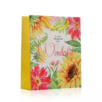 Пакет подарочный УРРА " Wonderful " , 26*32*10см