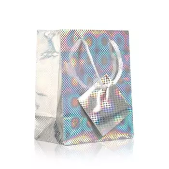 Пакет УРРА подарочный " Лазер " Зеленый 11*14*6см