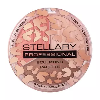 Палетка для контуринга 3 в 1 Stellary Face Sculptor 01 11,4г