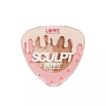 Палетка для контуринга лица Love Generation SculptBerry 02 6г