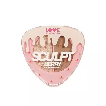 Палетка для контуринга лица Love Generation SculptBerry 01 6г